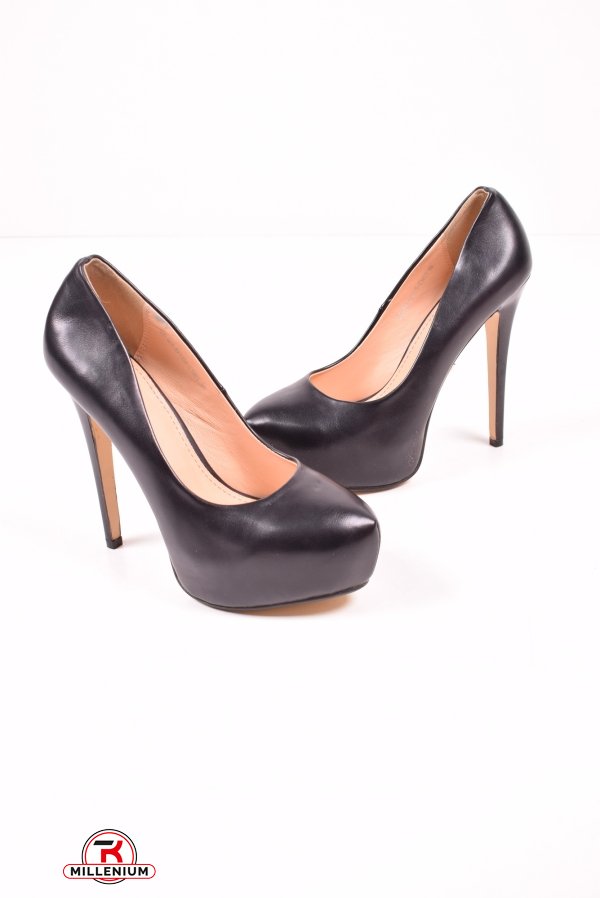 Туфли женские на каблуке цвет черный Gaterinna Размер в наличии : 35 арт.A1-103-KV1135-C1401