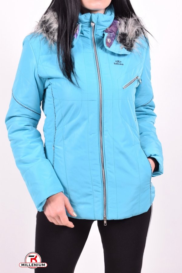 Куртка жіноча (кол. Блакитний) демісезонна з плащової тканини Billcee Розмір в наявності : 42 арт.13K4901-EL