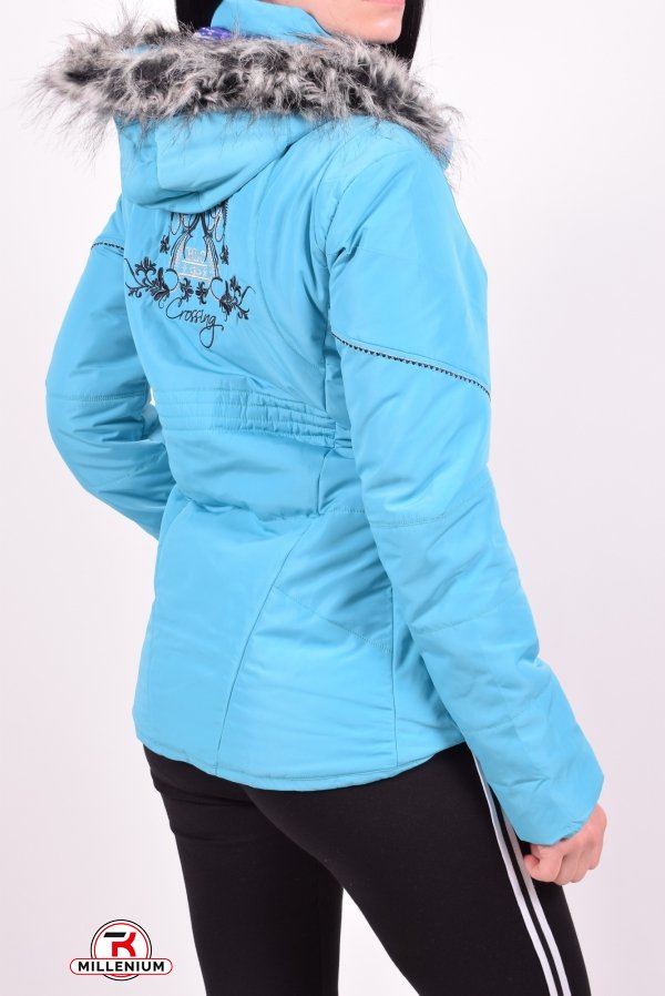 Куртка женская (цв.голубой) демисезонная из плащевки Billcee Размер в наличии : 42 арт.13K4901-EL