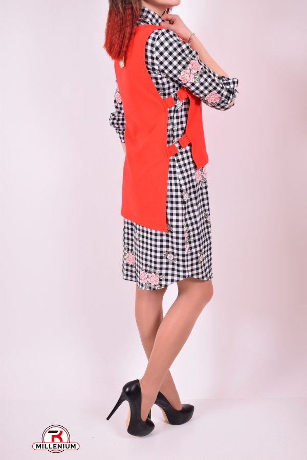 Сукня-сорочка з жилетом жіноча DSHE Розміри в наявності : 42, 44 арт.S69-6154