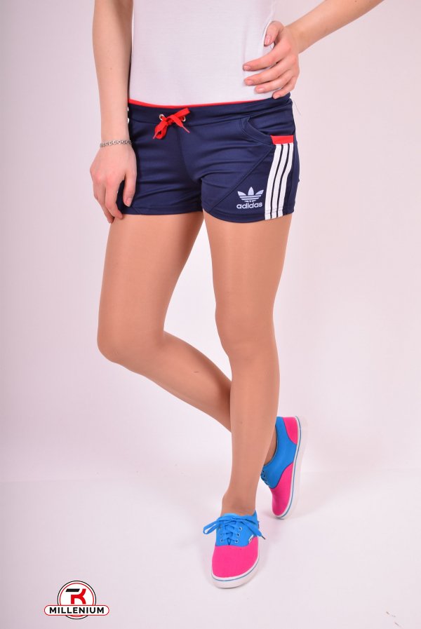 Шорты для девочки эластиковые (цв.темно-синий/красный) Adidas Рост в наличии : 146 арт.04