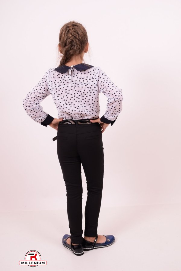 Штани для дівчинки з поясом стрейчеві (кол. Чорний) Розмір в наявності : 25 арт.208