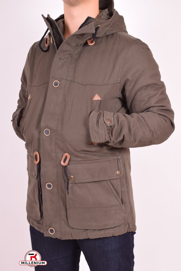 Куртка-парка мужская котоновая (цв.хаки) демисезонная Ge Bruder Размер в наличии : 44 арт.0037