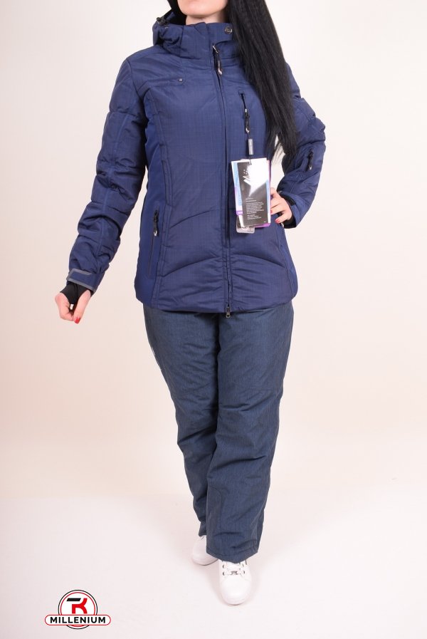 Костюм женский лыжный (цв.т.синий) из дышащей мембранной ткани 10000 mm SNOW HEADQUARTER Размер в наличии : 46 арт.B-8053