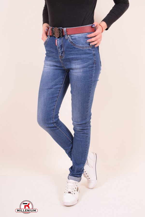 Джинсы стрейчевые с поясом женские  LZ YX JEANS (Cotton 80%,Elastane 20%) Размер в наличии : 25 арт.L-859