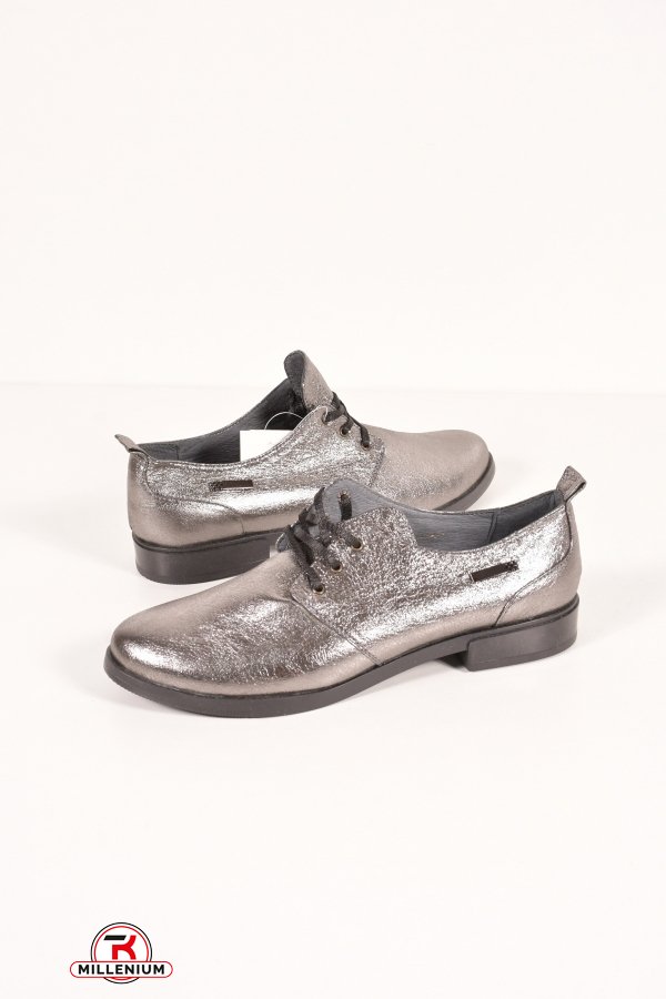 Туфли женские из натуральной кожи (цв.серебро) Violetti Размер в наличии : 37 арт.2776