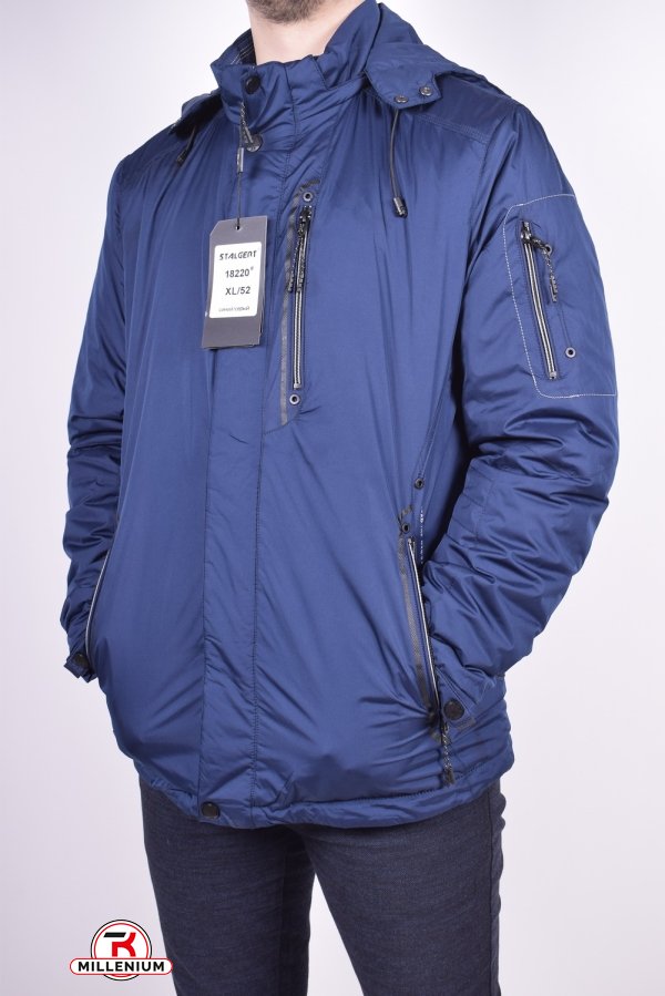 Куртка мужская  демисезонная из плащёвки (цв.синий/серый) STALGERT Размер в наличии : 46 арт.18220