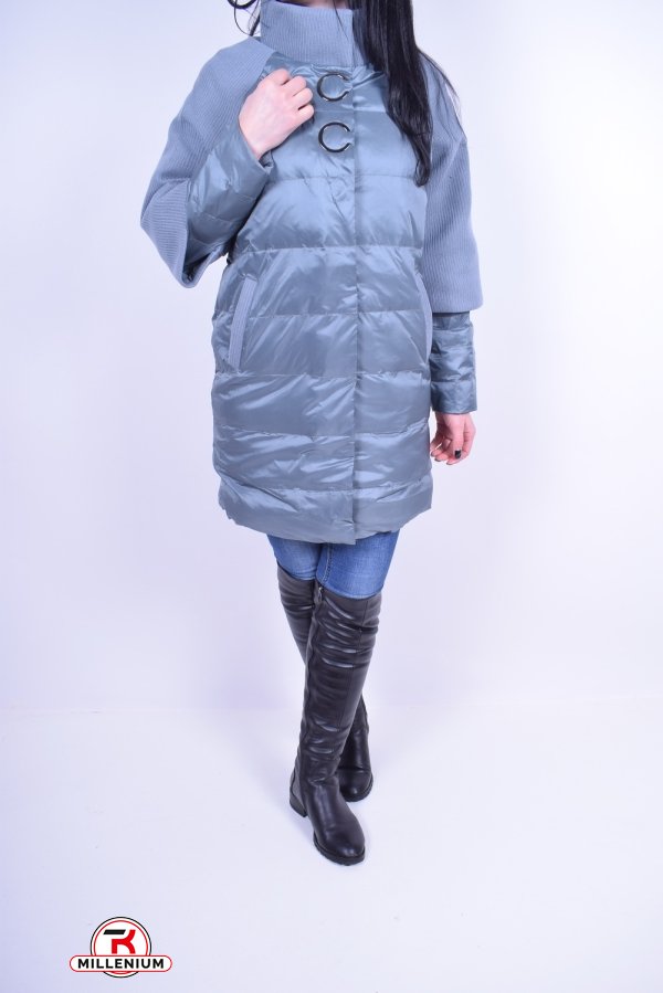 Пальто жіноче з плащівка демісезонне (color 17) Crazy Button Розмір в наявності : 48 арт.8811