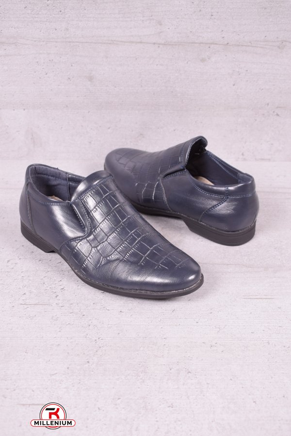 Туфлі для хлопчика (кол. Темно-синій) зі шкірозамінника Розмір в наявності : 35 арт.DO-17102