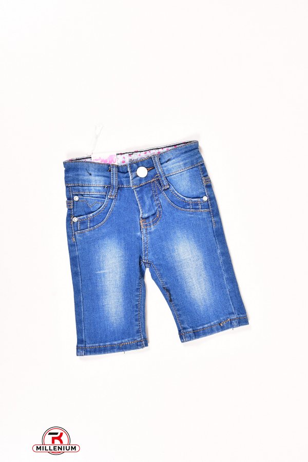 Шорты для девочки джинсовые стрейчевые D&S (Cotton 85%,Polyester 15%) Рост в наличии : 68, 74 арт.MQ3010