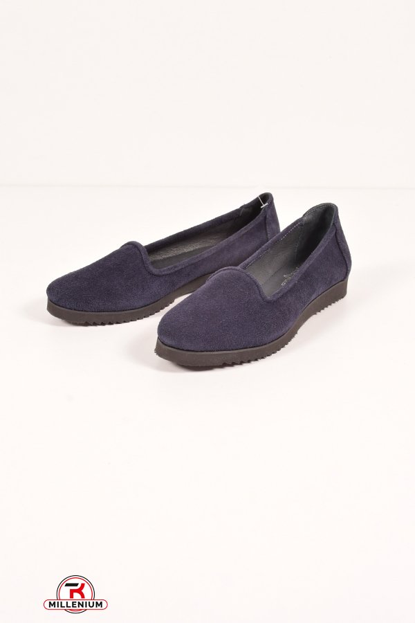 Туфлі жіночі з натуральної замші (кол. Темно-синій) Violetti Розмір в наявності : 38 арт.2900