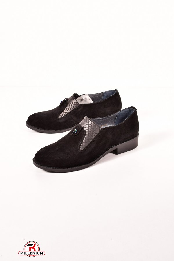 Туфли женские (цв.чёрный) с натуральной замши GERDA Размеры в наличии : 35, 40 арт.919