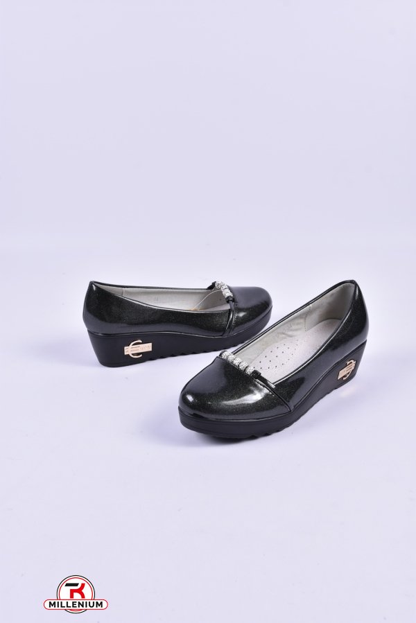 Туфли для девочки лаковые (цв.чёрный) W.niko Размеры в наличии : 34, 37 арт.9371-5