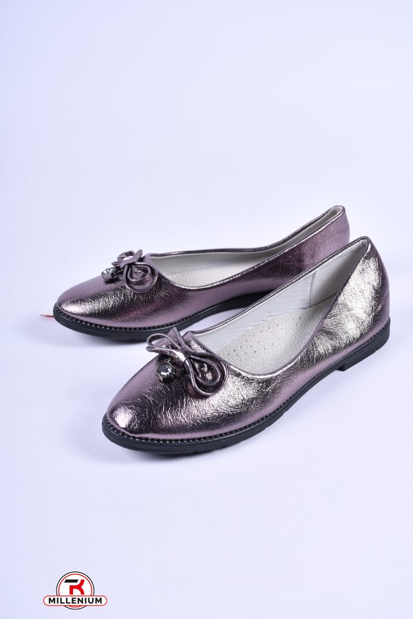 Туфлі для дівчинки (кол. Бронза) "Башілі" Розмір в наявності : 37 арт.833-2