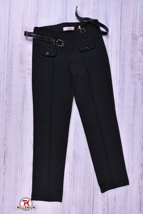 Штани з поясом для дівчинки (цвет.черний) AWADORE Зріст в наявності : 134 арт.040