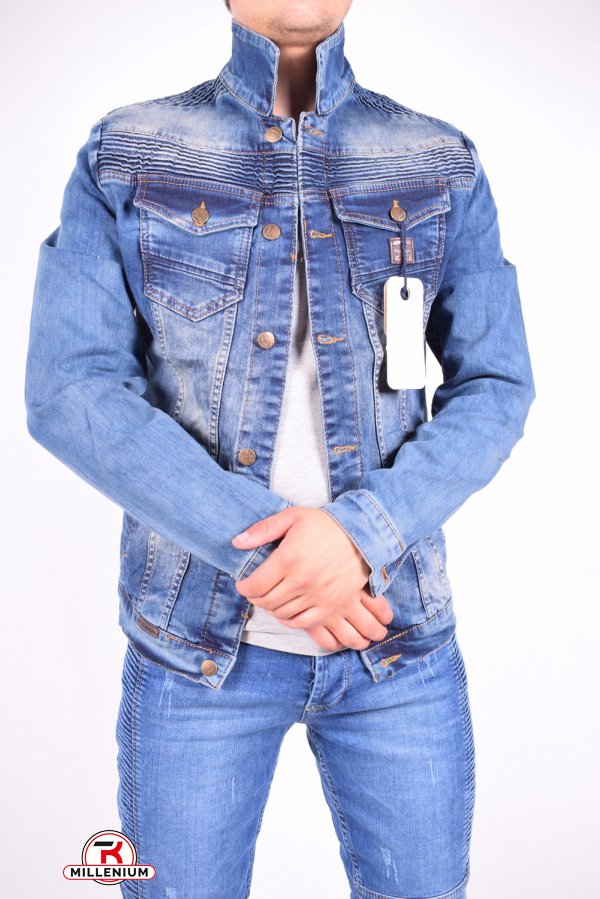 Пиджак джинсовый мужской (цв.тёмно-синий) "BigCastino" Размер в наличии : 44 арт.2028