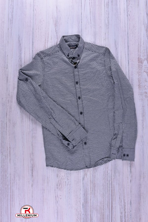 Рубашка мужская (натуральный хлопок) (цв.серый) Ronex Размер в наличии : 44 арт.07/02