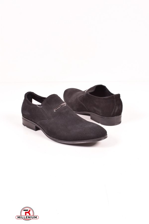 Туфлі чоловічі з натуральної замші (кол. Чорний) DAN Shoes Розміри в наявності : 44, 45 арт.LP51-4/640