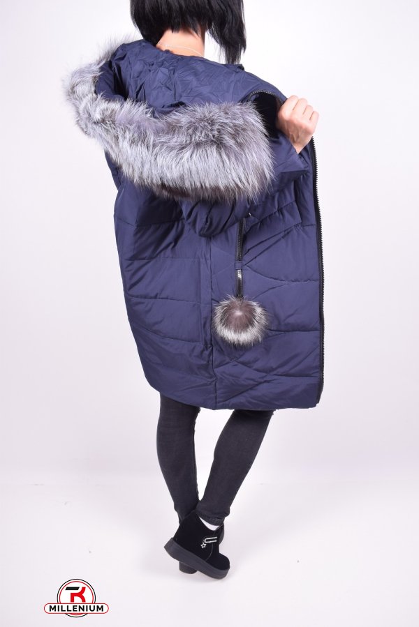 Пальто женское из плащевки зимнее (color 02) опушка натуральный мех SnowPop Размер в наличии : 42 арт.8578