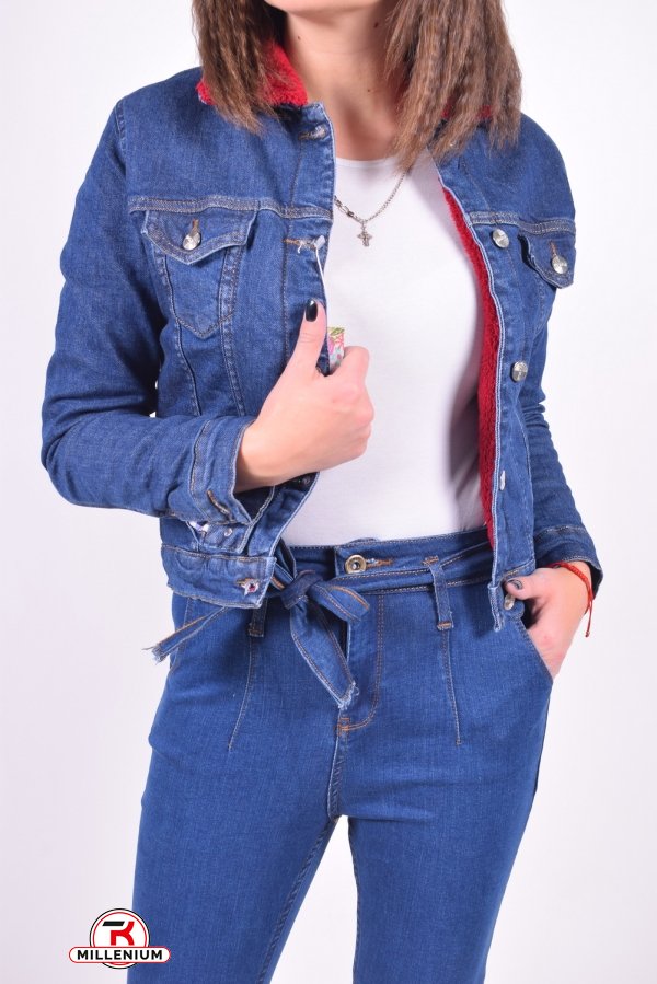 Пиджак джинсовый женский на меху Размеры в наличии : 40, 42, 46 арт.400