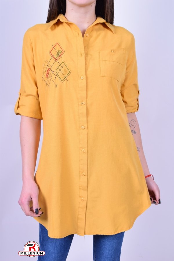 Рубашка-туника женская (цв.горчичный) Madoy Размер в наличии : 40 арт.34