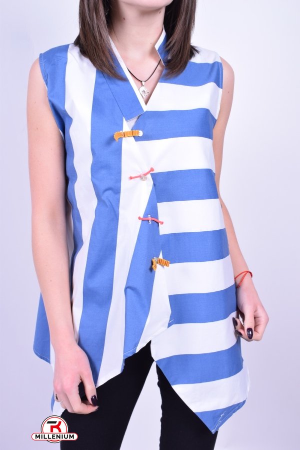Блузка жіноча (кол. Білий / блакитний) GERTIE Розміри в наявності : 40, 44, 46, 48, 50, 52 арт.5192-1
