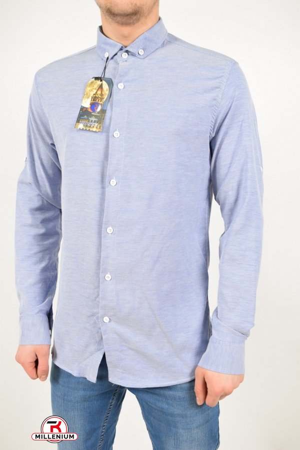 Рубашка мужская (цв.голубой) стрейчевая Ronex Размер в наличии : 46 арт.меланж