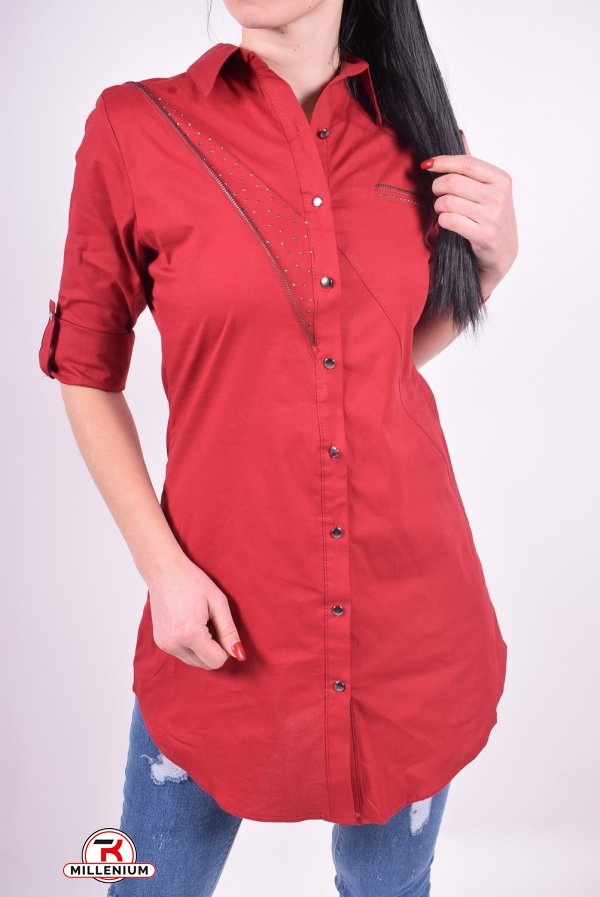 Рубашка-туника женская (цв.бордовый) Madoy Размер в наличии : 44 арт.66