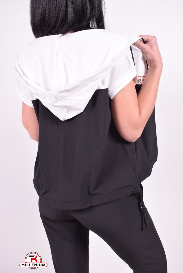 Жилетка жіноча з шовку (кол. Білий / чорний) MARATON Розмір в наявності : 48 арт.MWSS1918059WCT015