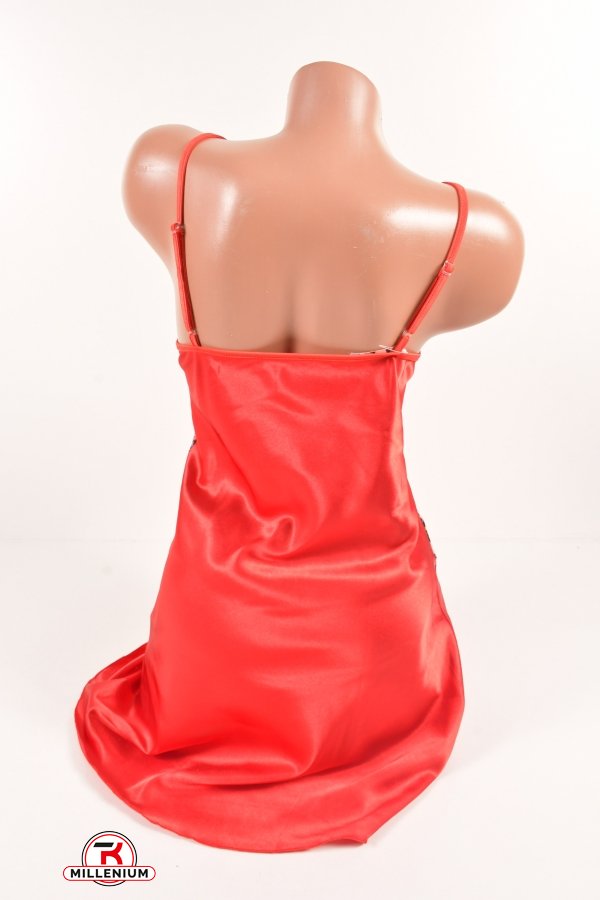 Нічна сорочка (кол. Червоний) жіноча з шовку розміри Sistina Розміри в наявності : 42, 46 арт.349