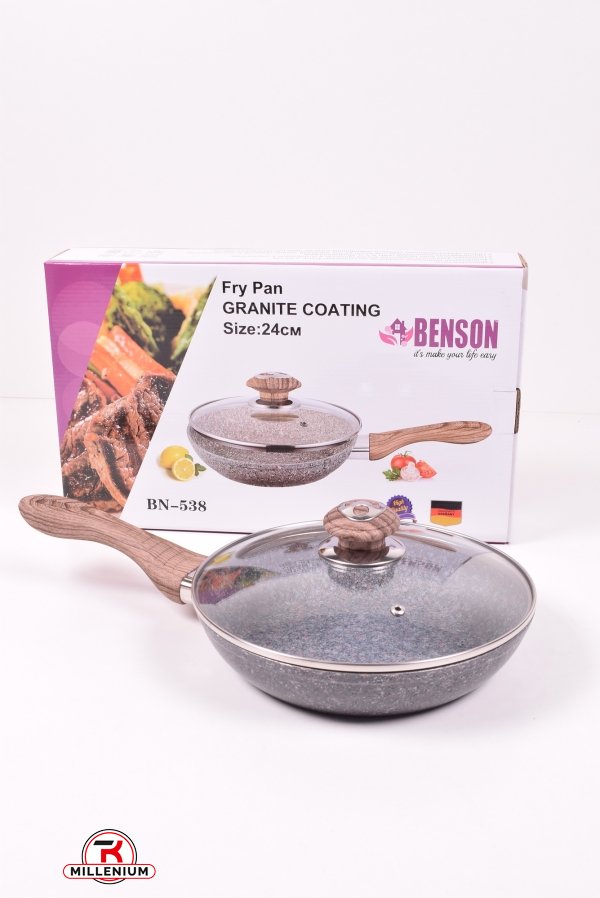 Сковорода с гранитным покрытием (d-24см) "Benson" арт.BN-538
