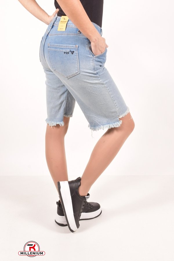 Шорти джинсові жіночі стрейчеві (color 1) Pozitif Розміри в наявності : 26, 27 арт.7366