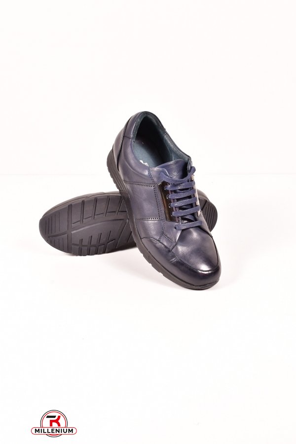 Туфлі чоловічі з натуральної шкіри (кол. Синій) Boss Victori Розмір в наявності : 43 арт.Z5012