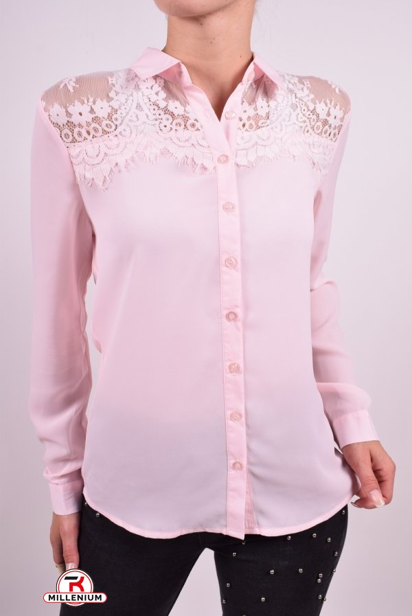 Блуза жіноча (кол. Рожевий) шифонова Qianzhidu Розмір в наявності : 44 арт.50521