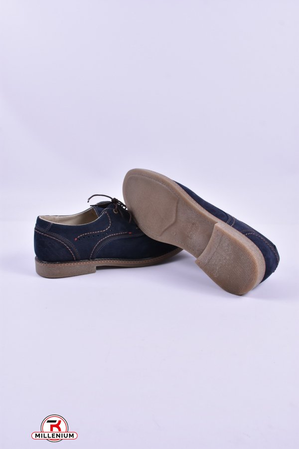 Туфлі чоловічі з нубуку (кол. Синій) DAN shoes Розмір в наявності : 45 арт.6LT5530-73СИН/КЛ14