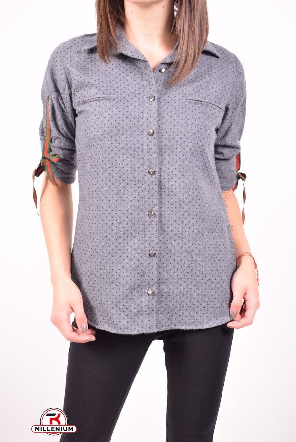 Рубашка женская байковая (цв.серый) Rimoda Размер в наличии : 42 арт.7404