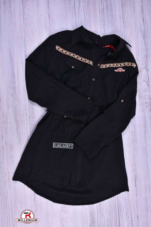 Рубашка туника (цв.черный) женская Gem Volante Размеры в наличии : 40, 42, 44 арт.1020