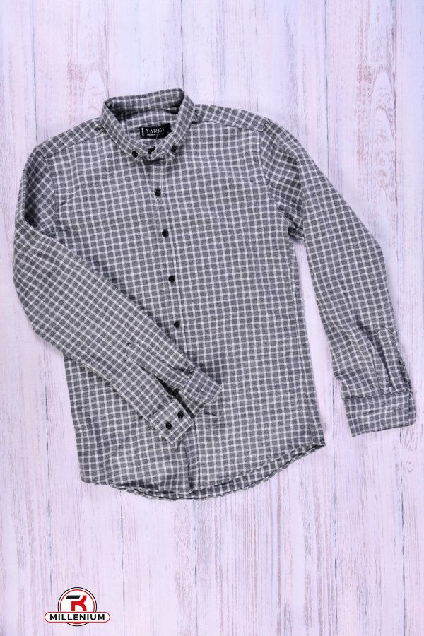 Рубашка мужская  байковая (цв.серый) YARGI Размер в наличии : 38 арт.5.1