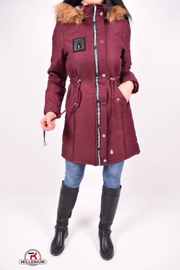 Куртка парка женская (цв. марсала) демисезонная GREMONA Размер в наличии : 44 арт.3375