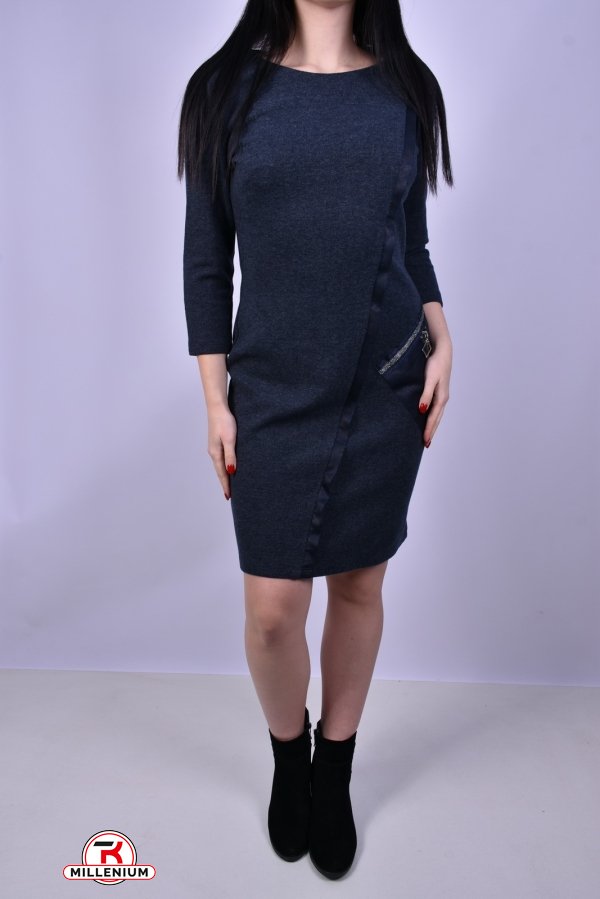 Платье женское (цв.т.синий) трикотажное  DShi Размеры в наличии : 38, 42 арт.033-8227