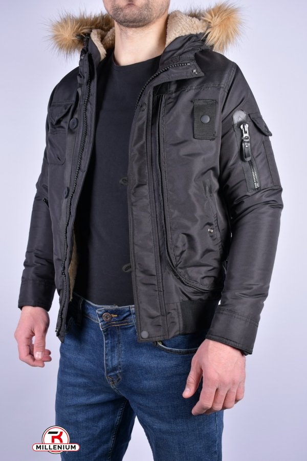 Куртка чоловіча з плащової тканини (кол. Чорний) зимова Ge Bruder Розміри в наявності : 42, 44 арт.917