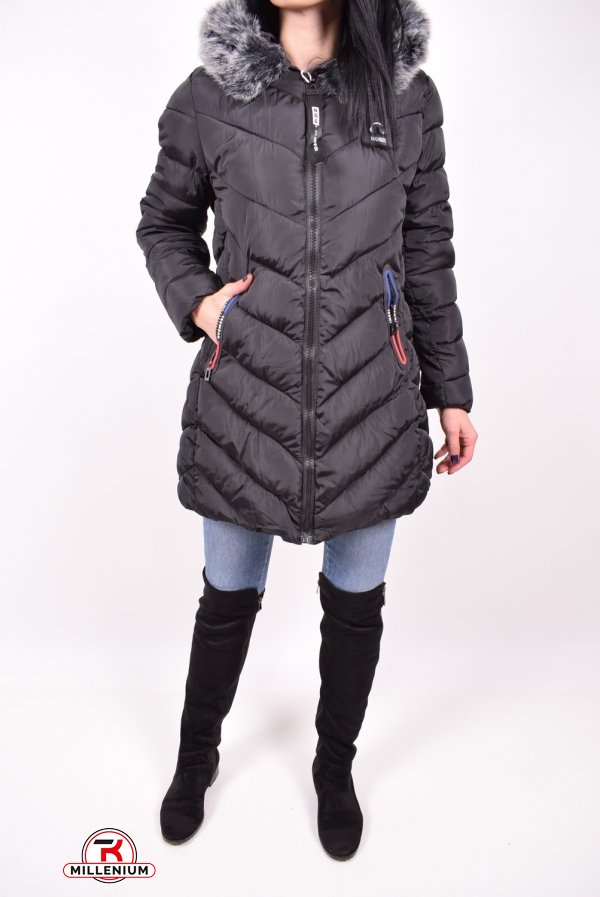 Куртка жіноча (кол. Чорний) демісезонна з плащової тканини Розмір в наявності : 38 арт.716