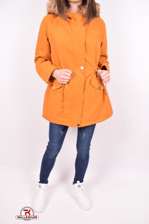 Куртка жіноча (кол. Гірчичний) демісезонний HISSET Розміри в наявності : 38, 40 арт.1018