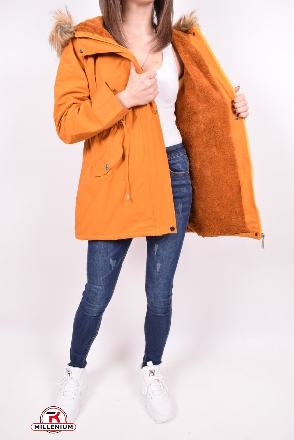 Куртка женская  (цв.горчичный)  демисезонная HISSET Размеры в наличии : 38, 40 арт.1018