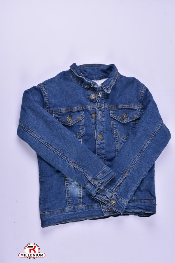 Пиджак для мальчика (цв.синий) джинсовый на меху Рост в наличии : 122, 134, 140 арт.287054