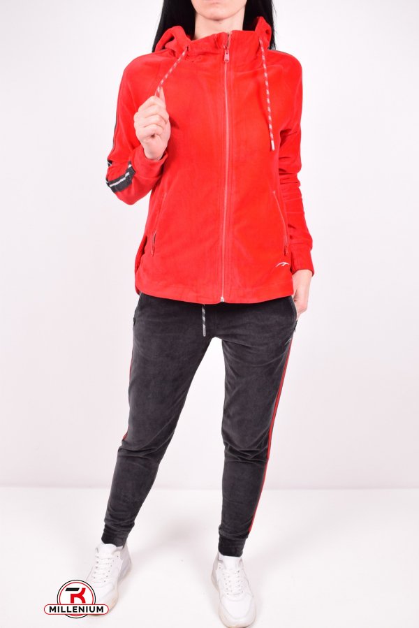 Костюм женский спортивный (цв.красный) вельветовый  MARATON Размер в наличии : 44 арт.MWAW1918709TRS013