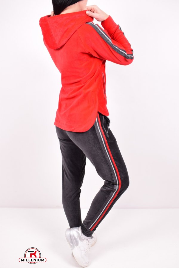 Костюм жіночий спортивний (кол. Червоний) вельветовий MARATON Розмір в наявності : 44 арт.MWAW1918709TRS013