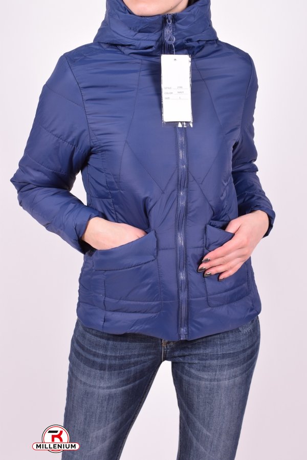 Куртка жіноча (кол. Синій) з плащової тканини демісезонна Розмір в наявності : 40 арт.2185