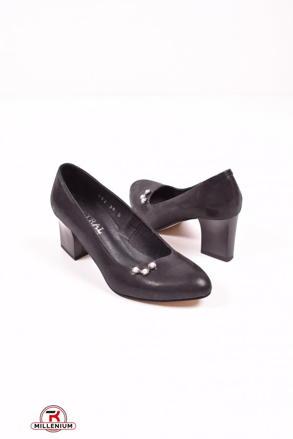 Туфли женские из натуральной кожи (цв.черный) MISTRAL Размеры в наличии : 37, 40 арт.T692