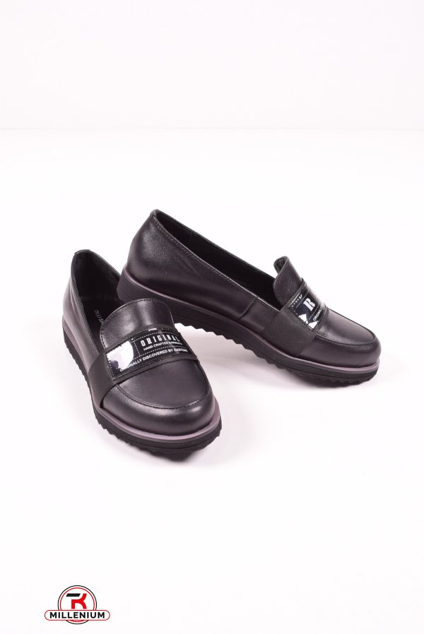 Туфли женские из натуральной кожи  (цв.черный)  OLLI Размер в наличии : 39 арт.T-81-10120